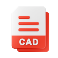 3d het dossier cad icoon illustratie png