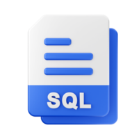 3d het dossier sql icoon illustratie png