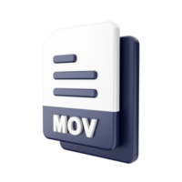 3d file MOV icon illustration png