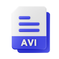 3d file AVI icon illustration png