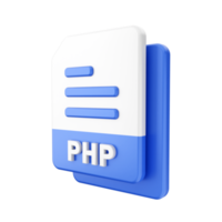 3d file PHP icon illustration png