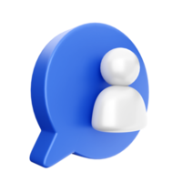 3d chat user social media png