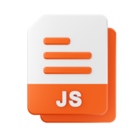 3d file JS icon illustration png