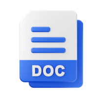 3d archivo Doc icono ilustración png
