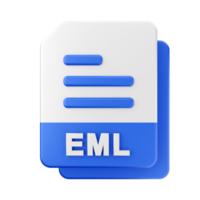 3d archivo eml icono ilustración png