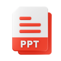 3d file PPT icon illustration png
