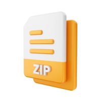 3d file ZIP icon illustration png