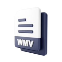 3d file WMV icon illustration png