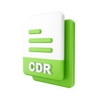 3d file CDR icon illustration png