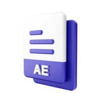 3d file AE icon illustration png