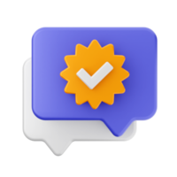 3d chat message notification icon png