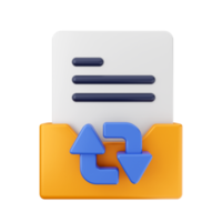 3d folder file icon illustration png