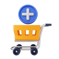 3d shopping cart online shop png