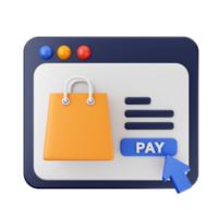 3d Zahlung online Geschäft png