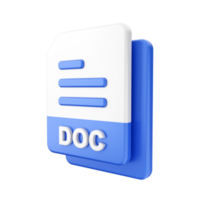 3d file DOC icon illustration png