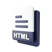 3d file html icona illustrazione png