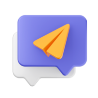 3d chat message notification icon png