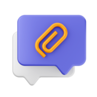 3d chat message notification icon png