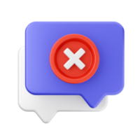 3d chat message notification icon png