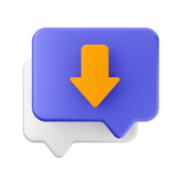 3d chat message notification icon png