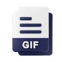 3d file GIF icon illustration png