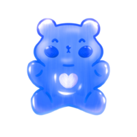 Cute gummy bear sweet stationary sticker oil painting png