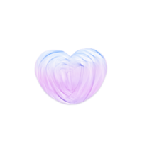 Cute magic heart in the air stationary sticker oil painting png