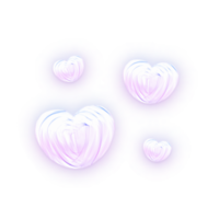 Cute magic heart in the air stationary sticker oil painting png