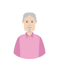 The Elderly Seventies Grandfather Character Face Old Man Smile png