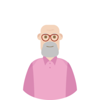 The Elderly Seventies Grandfather Character Face Old Man Smile png