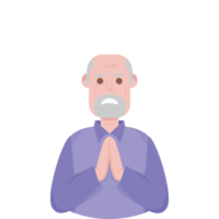 The Elderly Grandfather Lonely Alone Sad Worry Old Man png