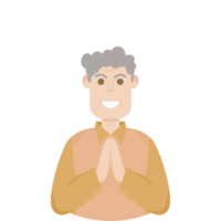 The Elderly Seventies Grandfather Character Face Old Man Smile png