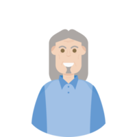 The Elderly Seventies Grandfather Character Face Old Man Smile png