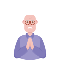 The Elderly Grandfather Lonely Alone Sad Worry Old Man png
