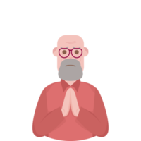 The Elderly Grandfather Lonely Alone Sad Worry Old Man png