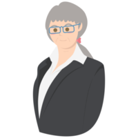 le personnes âgées années soixante-dix grand-mère nounou personnage visage avatar des lunettes png