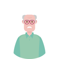 The Elderly Seventies Grandfather Character Face Old Man Smile png