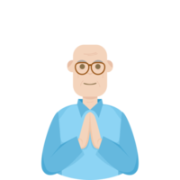 The Elderly Seventies Grandfather Character Face Old Man Smile png