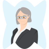 le personnes âgées années soixante-dix grand-mère nounou personnage visage avatar des lunettes png