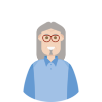 The Elderly Seventies Grandfather Character Face Old Man Smile png