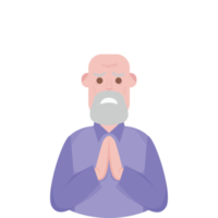 The Elderly Grandfather Lonely Alone Sad Worry Old Man png