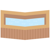 trä- badkar simning slå samman png