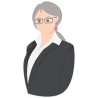 The Elderly Seventies Grandmother Nanny Character Face Avatar Glasses png