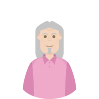 The Elderly Seventies Grandfather Character Face Old Man Smile png