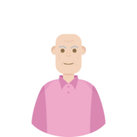 The Elderly Seventies Grandfather Character Face Old Man Smile png