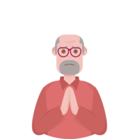 The Elderly Grandfather Lonely Alone Sad Worry Old Man png