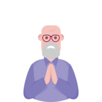 The Elderly Grandfather Lonely Alone Sad Worry Old Man png