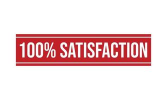 100 Percent Satisfaction Rubber Stamp vector