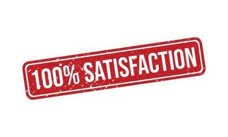 100 Percent Satisfaction Rubber Stamp vector