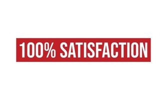 100 Percent Satisfaction Rubber Stamp vector